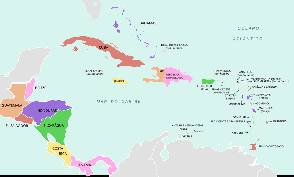 mapa-america-caribe-1024x618 Forças Armadas da Jamaica