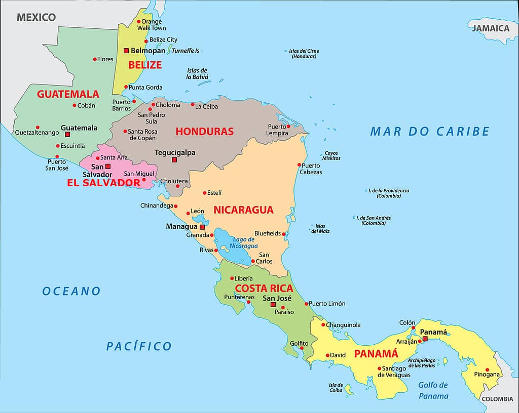 mapa-america-central-1024x816 Forças Armadas de El Salvador