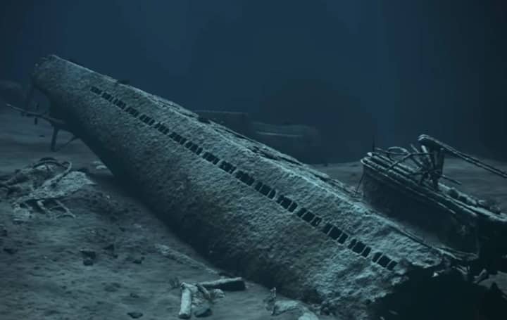 Submarino alemão afundado